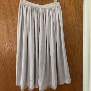 Reversible Grey Midi Skirt